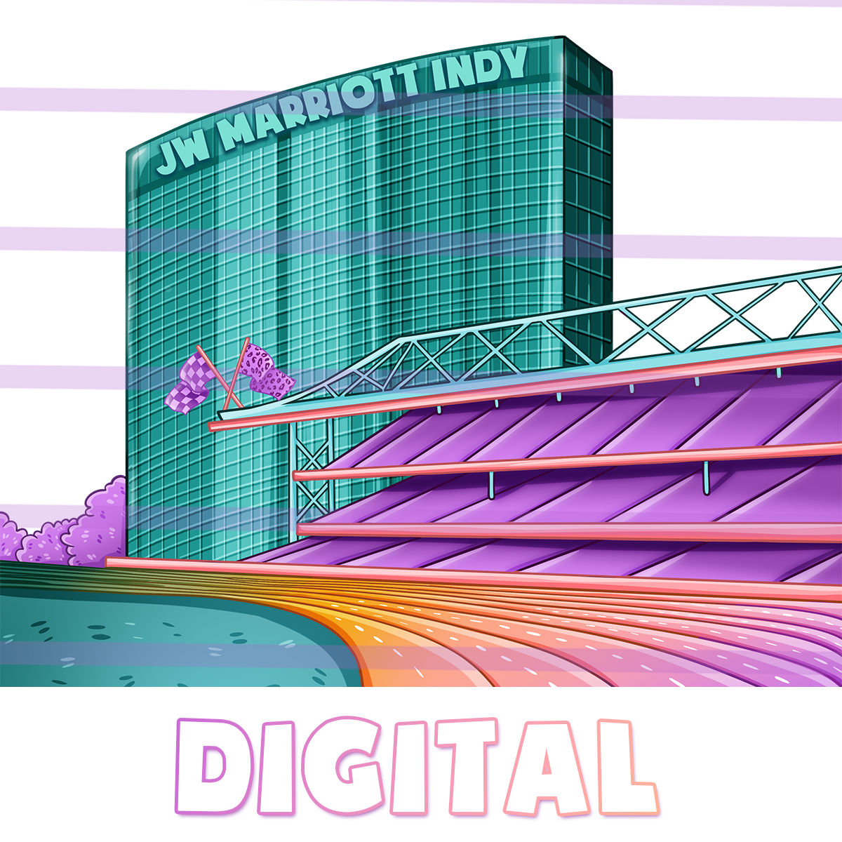 PRINTABLE / Digital: JW Marriott Indianapolis Hotel Art