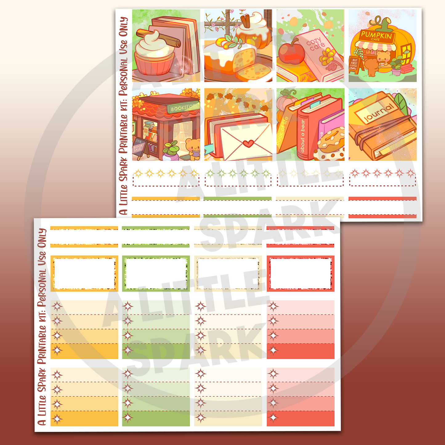 Vertical PRINTABLE Kit: Fall Pages